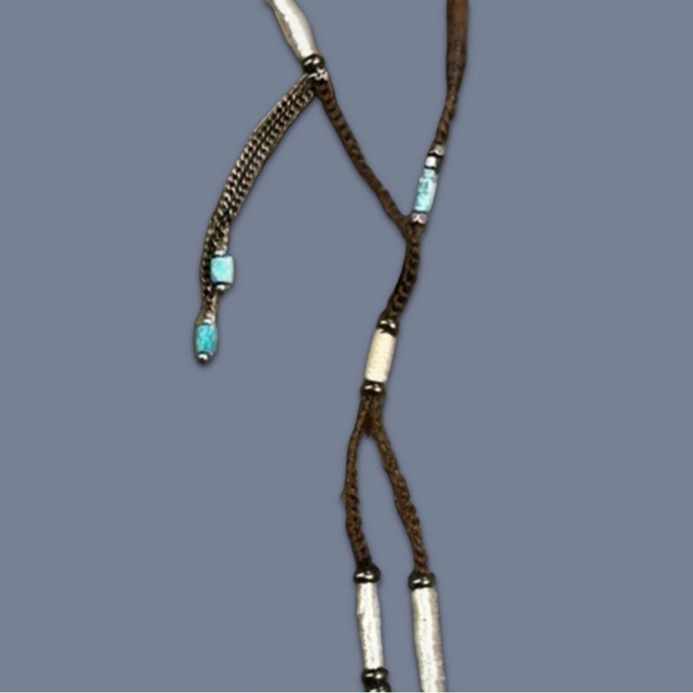 NWT Johnny Was Bohemian Leather Pendant Tassel Statement Necklace - Picture 15 of 16